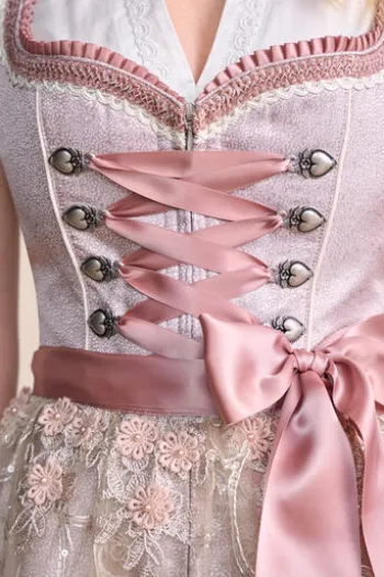 KRÜGER MADL Mini Dirndl rosa geblümt 419068