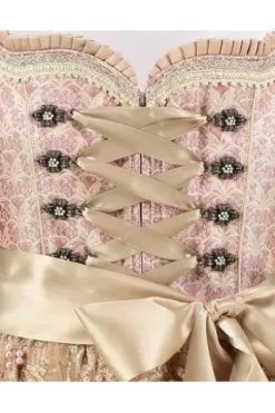 KRÜGER MADL Mini Dirndl rosa Paisleymuster Elenor