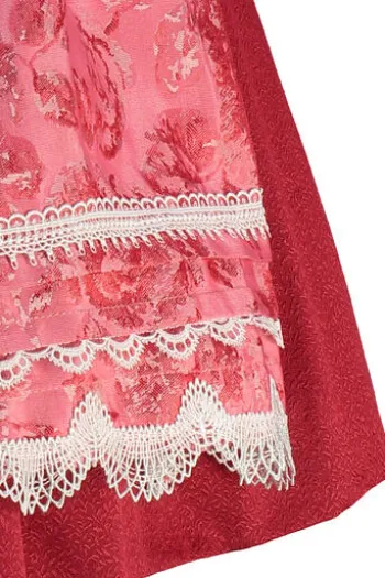 KRÜGER MADL Mini Dirndl rot geblümt Ulrika