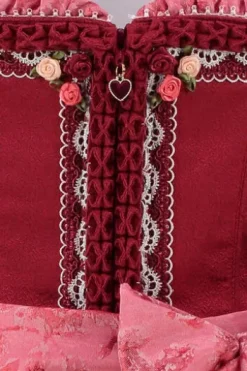 KRÜGER MADL Mini Dirndl rot geblümt Ulrika