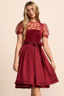 KRÜGER MADL Mini Dirndl rot Tia (60 cm)