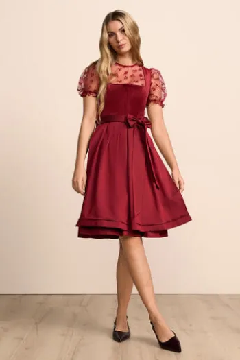 KRÜGER MADL Mini Dirndl rot Tia (60 cm)