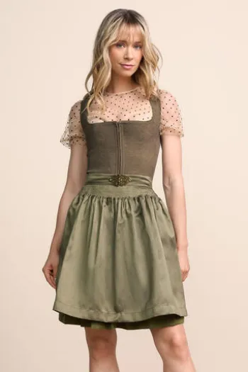 KRÜGER MADL MIni Dirndl schilf Evi 50er Rocklänge