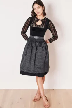 KRÜGER MADL Mini Dirndl schwarz Alisha (60cm)