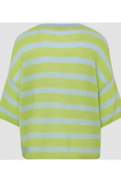 LECOMTE Pullover limette gestreift 3/4-Arm