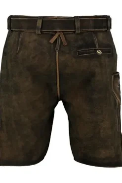 MADDOX Leder Shorts Altrei braun