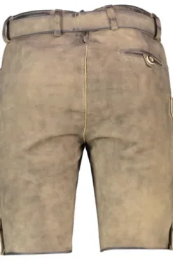 MADDOX Leder Shorts Ammersee staub einfarbig