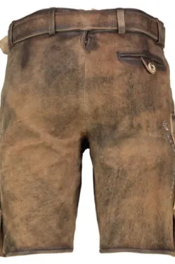 MADDOX Leder-Shorts Elm kastanie Ziegenveloursleder
