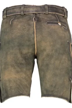 MADDOX Leder Shorts German braun einfarbig