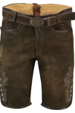 MADDOX Leder Shorts nuss