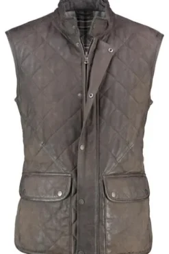 MADDOX Leder Weste Alaska dunkelbraun