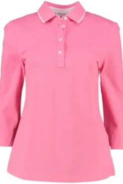 MAERZ Piqué Polo Shirt pink 3/4-Arm