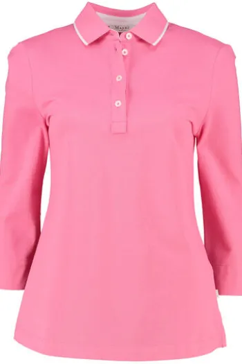 MAERZ Piqué Polo Shirt pink 3/4-Arm