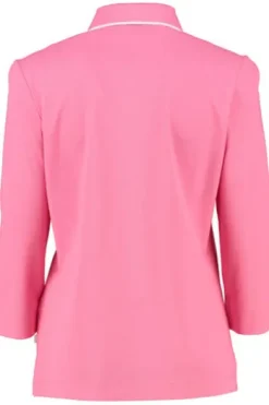 MAERZ Piqué Polo Shirt pink 3/4-Arm