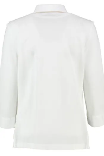MAERZ Piqué Polo Shirt weiß 3/4-Arm