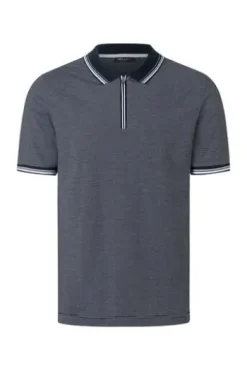 MAERZ Polo-Shirt dawn blue gestreift Regular Fit