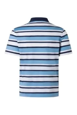 MAERZ Polo-Shirt dawn blue gestreift Regular Fit