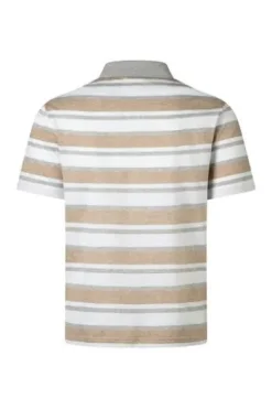 MAERZ Polo-Shirt frappuccino gestreift Regular Fit