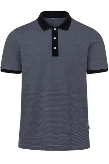 MAERZ Polo Shirt navy gestreift Regular Fit