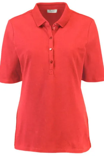 MAERZ Polo-Shirt rot in Piqué-Qualität