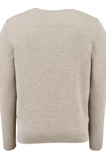 MAERZ Rundhals Pullover beige aus Schurwolle
