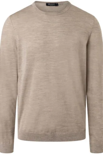 MAERZ Rundhals Pullover iced latte Modern Fit