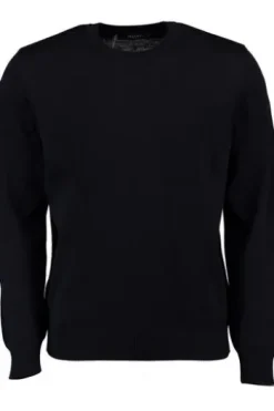 MAERZ Rundhals Pullover marine extra feine Merinowolle
