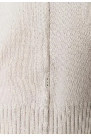 MAERZ Rundhals-Pullover natur aus hochwertiger Merinowolle