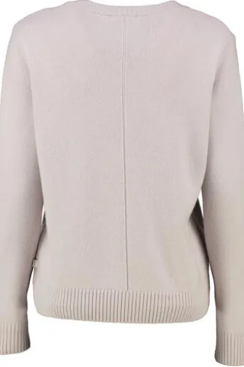 MAERZ Rundhals-Pullover natur aus hochwertiger Merinowolle