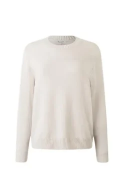 MAERZ Rundhals-Pullover natur aus hochwertiger Merinowolle