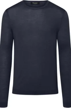 MAERZ Rundhals Pullover navy Modern Fit