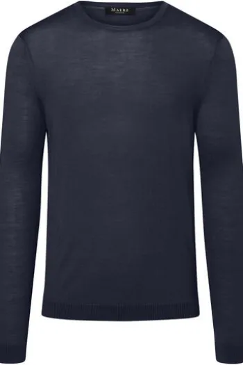 MAERZ Rundhals Pullover navy Modern Fit