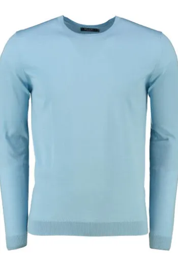 MAERZ Rundhals Pullover ocean aqua Modern Fit