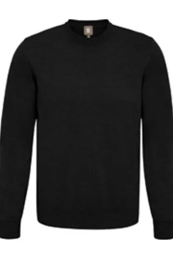 MAERZ Rundhals Pullover schwarz extra feine Merinowolle