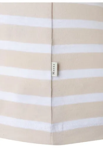 MAERZ Shirt french oak-beige gestreift in softer Baumwoll-Mixqualität
