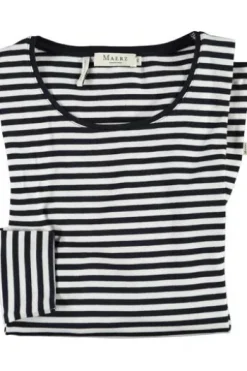MAERZ Shirt marine gestreift langarm