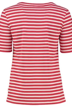 MAERZ Shirt rot gestreift in softer Baumwoll-Mixqualität