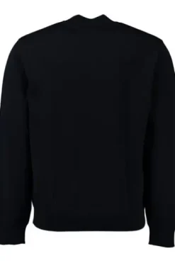 MAERZ Stehkragen Pullover marine aus Merinowolle