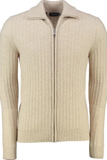 MAERZ Strickjacke beige aus Merinowolle