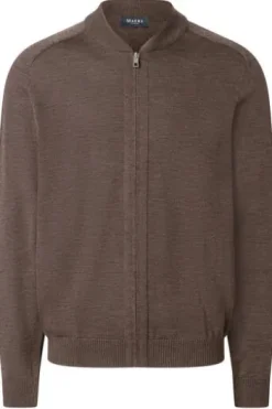 MAERZ Strickjacke braun extra feine Merinowolle