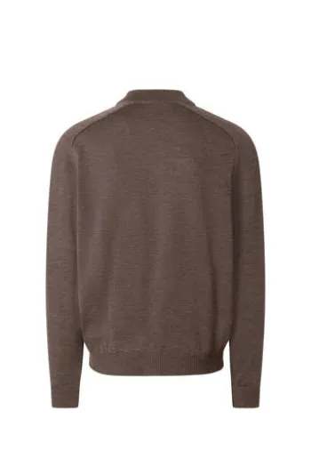 MAERZ Strickjacke braun extra feine Merinowolle
