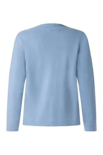 MAERZ Strickjacke endless sky- hellblau in Organic-Baumwoll-Qualität