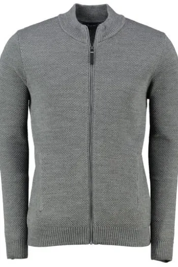 MAERZ Strickjacke grau mit Strukturmuster