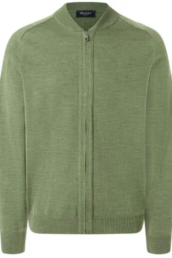 MAERZ Strickjacke grün aus Merinowolle