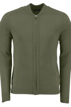 MAERZ Strickjacke grün aus Merinowolle