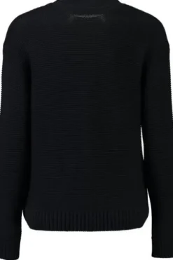 MAERZ Strickjacke marine im Soft-Cotton Linksstrick