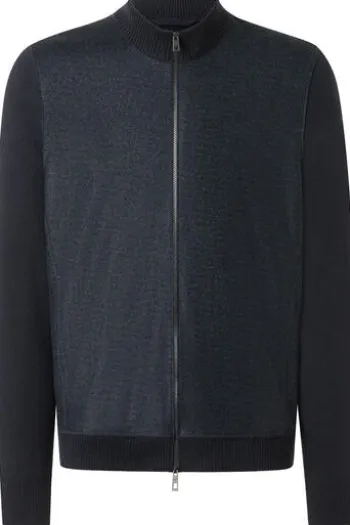 MAERZ Strickjacke navy Regular Fit mit 2 Schubtaschen