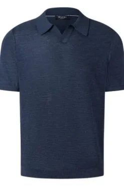 MAERZ Strick Polo-Shirt nimes blue Modern Fit