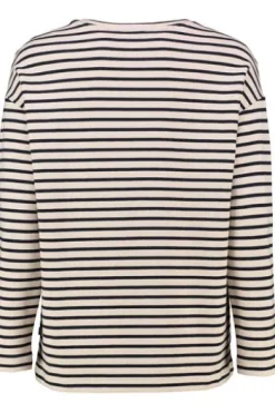 MAERZ Sweatshirt marine gestreift softe Baumwoll-Qualität