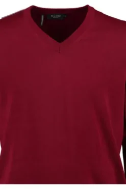 MAERZ V-Ausschnitt Pullover bordeaux